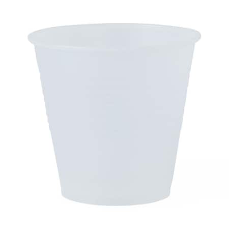 Medline Plastic Drinking Cup, Translucent, Disposable, Polystyrene, 5 oz., 2500PK NON03005