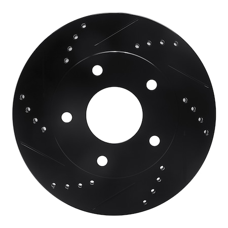 Dynamic Friction Co DFC Brake Rotor - Drilled and Slotted - Black 633-48005L