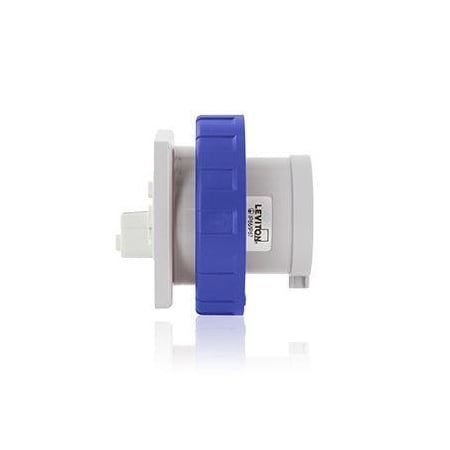 Leviton Pin & Sleeve Inlet, 16 A, 208/250V AC, 4 Pole, Blue W416-B9