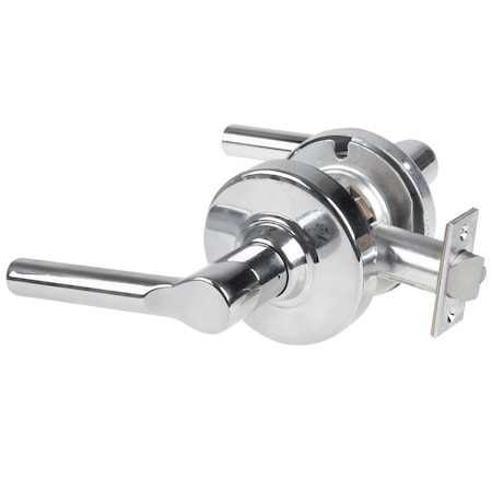 Schlage Grade 2 Passage Cylindrical Lock with Field Selectable Vandlgard, Broadway Lever, Non-Keyed, Bright ALX10 BRW 625