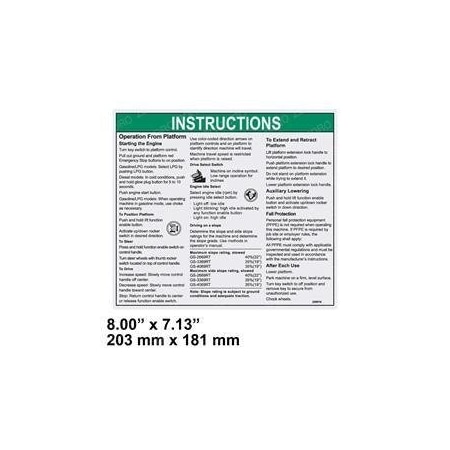Genie REPLACEMENT DECAL-NOTICE-INST-PLAT-GS69RT 229916