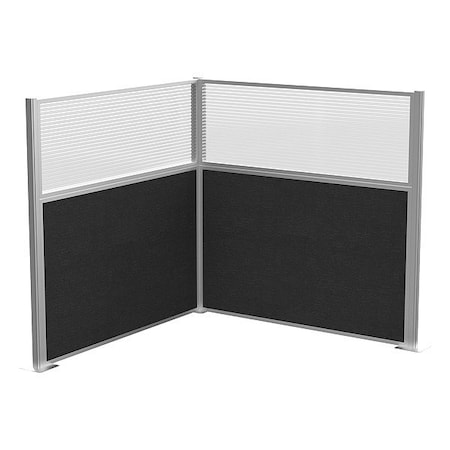 Versare Cubicle Kit, Black, 72 in H HPKL-66-S-DX-FL