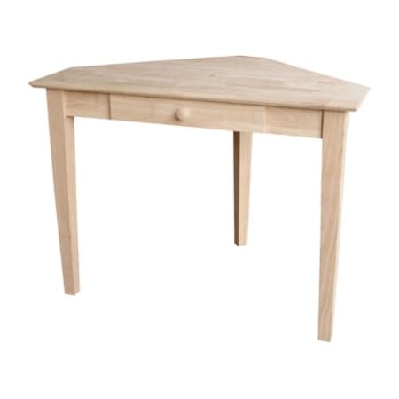 International Concepts Corner Computer Desk 28 in D X 28 H, 30 W X Hardwood, Unfinished OF-48