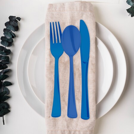 Smarty Had A Party Blue Disposable Plastic Party Spoons, 600PK 410S-B-CASE