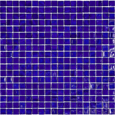 Apollo Tile Skosh 11.6 in. x 11.6 in. Glossy Royal Blue Glass Mosaic Wall and Floor Tile 18.69 sqft/case, 20PK APLNB88BL570A