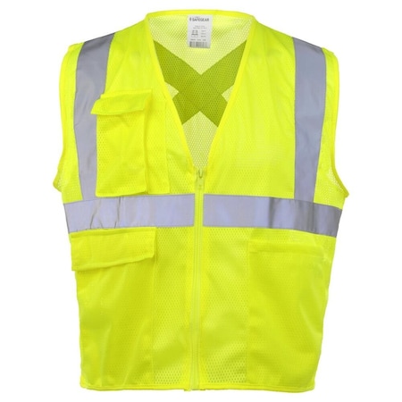 Jj Keller Safety Vest Type R Class 2, Zipper Closure, L/XL 58030