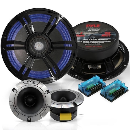 Pyle Car Audio Speakers Component Kit PLD64C