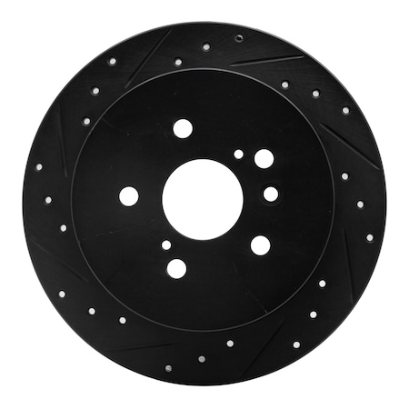 Dynamic Friction Co DFC Brake Rotor - Drilled and Slotted - Black 633-76086L