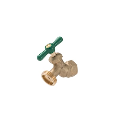 Proline Series Brass 1/2-in FIP x 3/4-in MHT No Kink Hose Bibb - Lead-Free 102-403NL