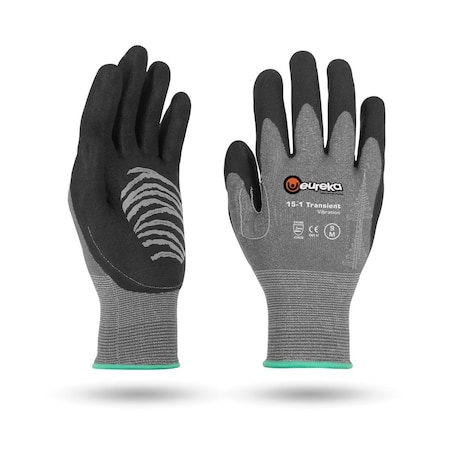 Eureka Safety Vibration Reduction Gloves, High Dexterity, >600Hz, Impacting tools - Size 8, PR 15-1TVIB-8