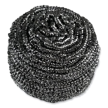 Boardwalk Stainless Steel Scrubber, 3.93 x 1.96, Silver, 72PK BWKSCRUBBER