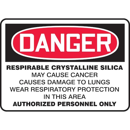 Accuform Danger Sign, 10" HX14" W, 0.055" Thick, MCAW045VP MCAW045VP