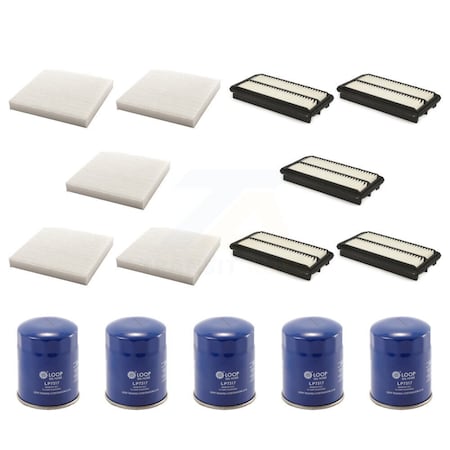 Pur 5X Air + 5X Cabin + 5X Engine Oil Filter 15 Total Kit For Honda