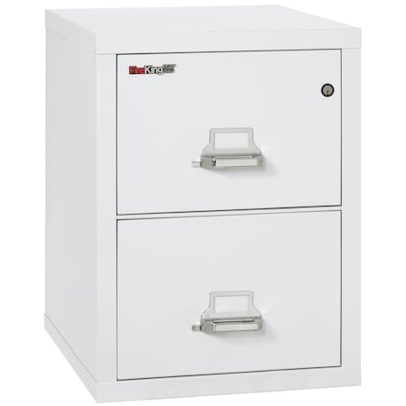 Fireking 2 Drawer, 1 Hr Fire & impact rated, 25" depth Letter Arctic White 2-1825-CAW