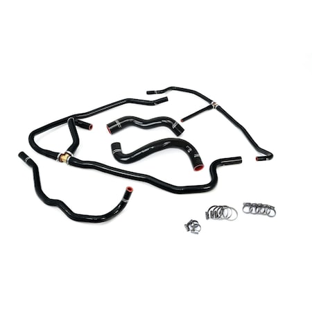 Hps Performance High Temp Reinforced Silicone Radiator and Heater Coolant Hose Kit, Black,  57-1276-BLK