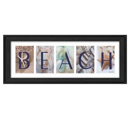 Homeroots Beach 2 Black Framed Print Wall Art 406620