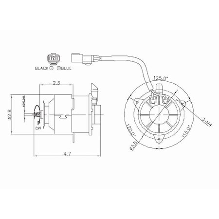 Tyc Engine Cooling Fan Motor 630640