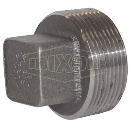 Dixon Square Head Plug, 2 in Nominal, MNPT End Style, 3000 lb, Forged Steel SHP200FS
