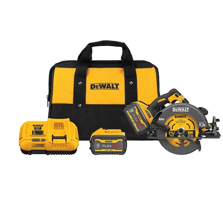 Dewalt FLEXVOLT Circular Saw + Charger, Battery & Bag 60V MAX DCS578X2