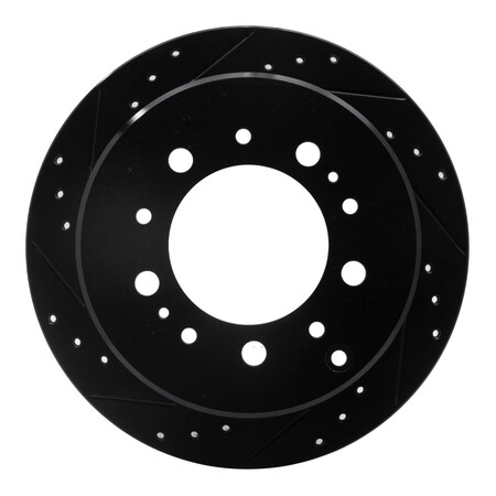 Dynamic Friction Co DFC Brake Rotor - Drilled and Slotted - Black 633-76113L