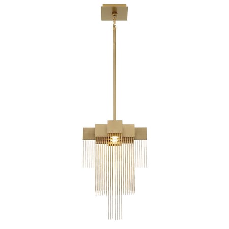 Eurofase Bloomfield Modern LED Indoor Pendant, 2-Light, Rectangle, Dimmable, Gold 44370-022