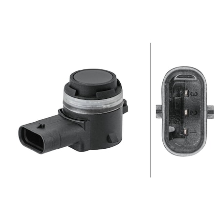 Hella Sensor park distance control 3-pin connector Plugged Over-paintable 358141711