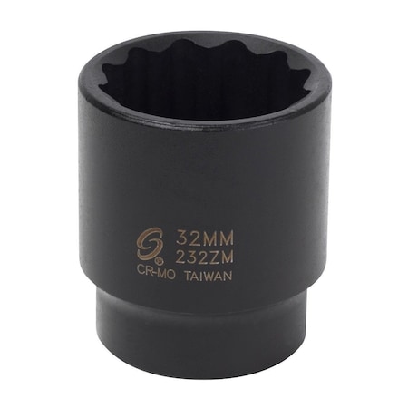 Sunex 1/2 in Drive 32Mm 12 Point Impact Socket 232ZM