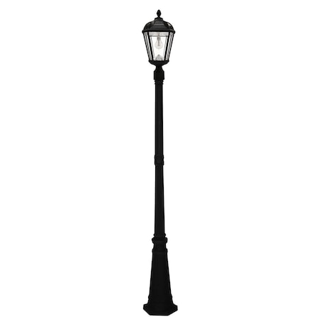 Gama Sonic Royal Bulb Solar Lamp Post, GS Solar Light Bulb, Single Lamp, Black 98B001