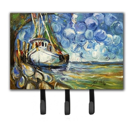 Carolines Treasures Shrimp Boat 101 Leash and Key Holder JMK1080TH68