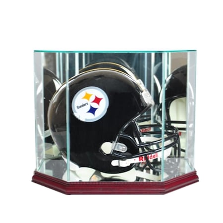 Emblem Octagon Full Size Football Helmet Display Case, Cherry EM1839251