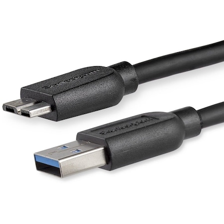 Startech.Com 2m (6ft) Slim SuperSpeed USB 3.0 (5Gbps) A to Micro B Cable - M/M USB3AUB2MS