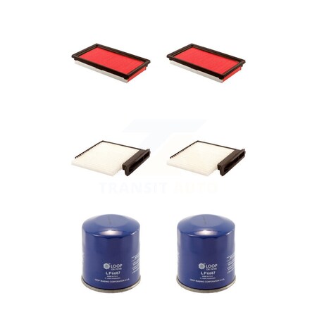 Pur 2x Air + 2x Cabin + 2x Engine Oil Filter 6 Total Kit For Nissan Versa KFM-100767