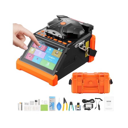 Vevor Fiber Fusion Optic Splicer 6 Motors Core & Clad Alignment 5 in Touch Screen ALK-T8