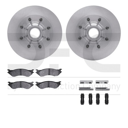 Dynamic Friction Co DFC Brake Rotor- Heavy Duty Brake Pad includes Hardware 6412-54071