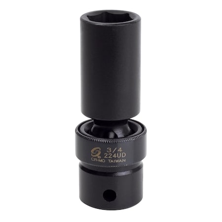 Sunex 1/2 in Drive 3/4 in Deep Universal Impact Socket 224UD