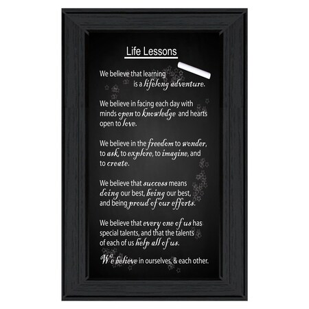 Homeroots Life Lessons 2 Black Framed Print Wall Art 406583