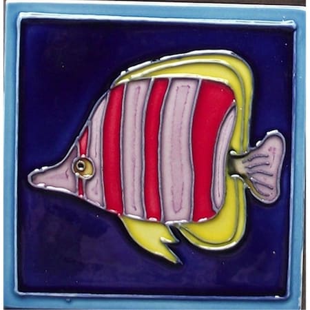 Continental Art Center 3 x 3 in. Marine Fish 4 Ceramic Magnet M-118