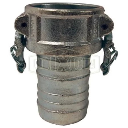 Dixon Boss-Lock Type-C Cam and Groove Coupler, 1-1/2 in Nominal, Female Coupler x Hose Shank End Style, M IC150
