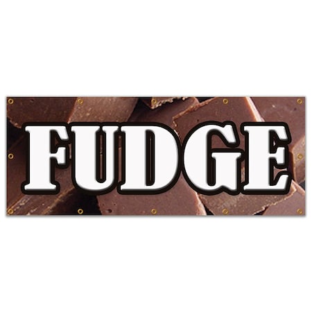 Signmission FUDGE BANNER SIGN chocolate concessions signs candy shop shoppe B-120 Fudge