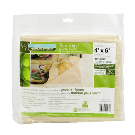 Con-Tact Brand Con-Tact Eco Stay 4 ft. W X 6 ft. L Reversible Polyester Indoor Rug Pad VATG-V14973-06