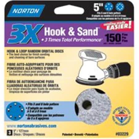 Tool Time 3229 Hook And Sand Paper Disc, 150PK TO3669502