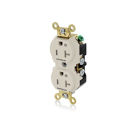 Leviton Extra Heavy Duty Controlled Duplex Receptacle 20 Amp, 125 Volt 5362-2PT