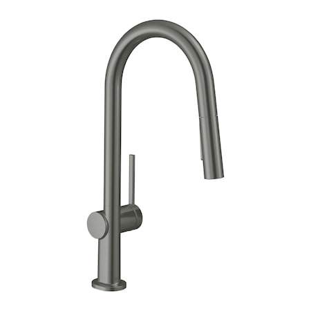 Hansgrohe Talis N HighArc Kitchen Faucet, A-Style, 2-Spray Pull-Down, 1.75 GPM in Brushed Black Chrome 72846341