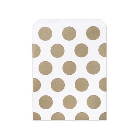 Nashville Wraps Gold Polka Dots Paper Merchandise Bags, 8.5x11, 100PK MB2GDM