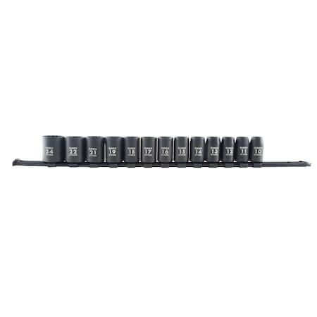 Sunex 1/2 in Drive Metric 12 Point Impact 13 Piece Set Socket Set (Rail) 2679A