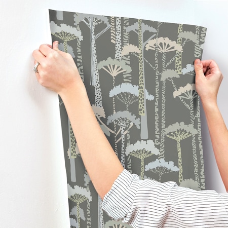 A-Street Prints Unify Aqua Forest Wallpaper 4146-27206