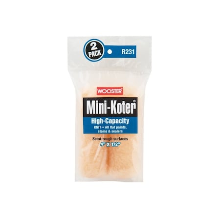 Wooster 4 in. x 1/2 in. Mini-Koter High-Capacity Roller - Pair 00R2310040