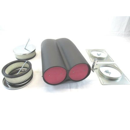 Absurdo Aluminum Shotgun Double Barrel Intake Hood Scoop Smooth Dual Carb Setup, Black AB2205978