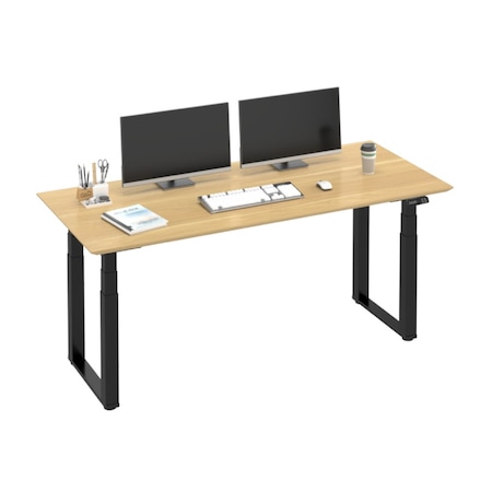 4Dock 72in W x 32in D Particleboard Tabletop Black Frame Electric Standing Desk w/ Four-Motor and 3-Stage ET223Q-MAX