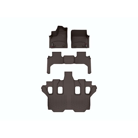 Weathertech Cocoa, Front, rear, and rear Floorliners 471713-1-2-3